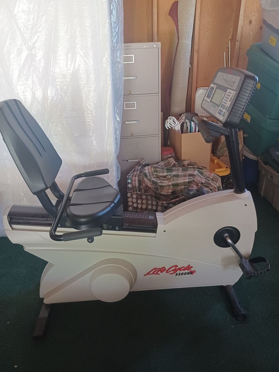 Life Fitness Exercise Bike - Recumbent Style Stationary Bicycle