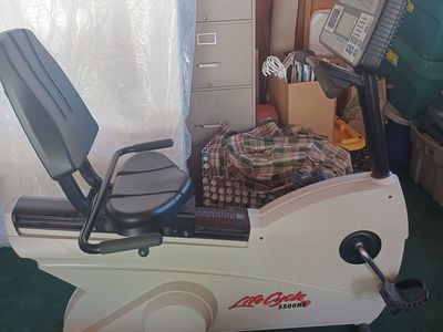 Life Fitness Exercise Bike - Recumbent Style Stationary Bicycle