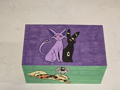 Hand Painted Wooden Pokemon Box