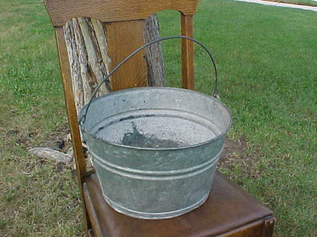 Large Metal Pail with handle...great shape...nice patina