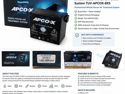 Fresh-Aire UV APCO-X ER3 Whole House HVAC Air Treatment Purifier NEW