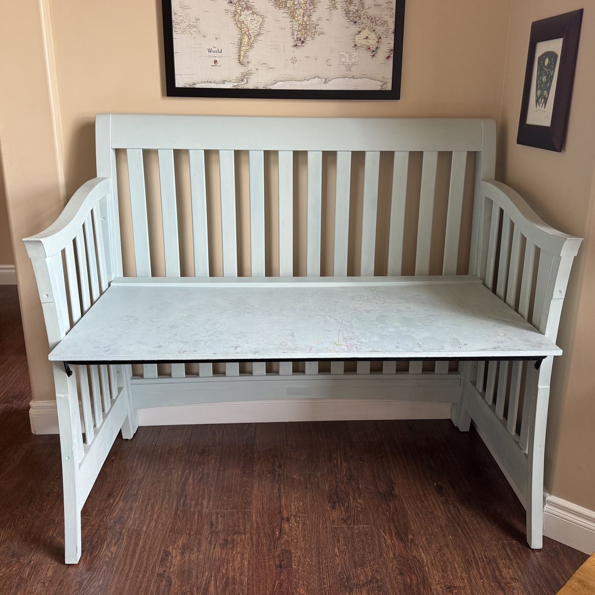 Cool Desk Made From A Crib