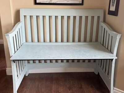 Cool Desk Made From A Crib