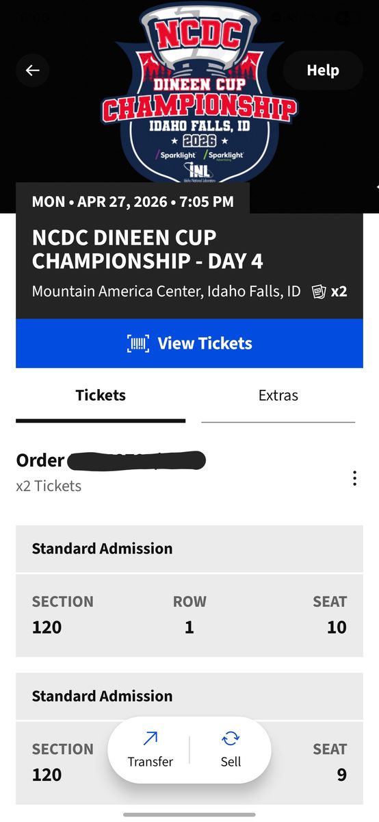 Dineen Cup Championship Final Tickets