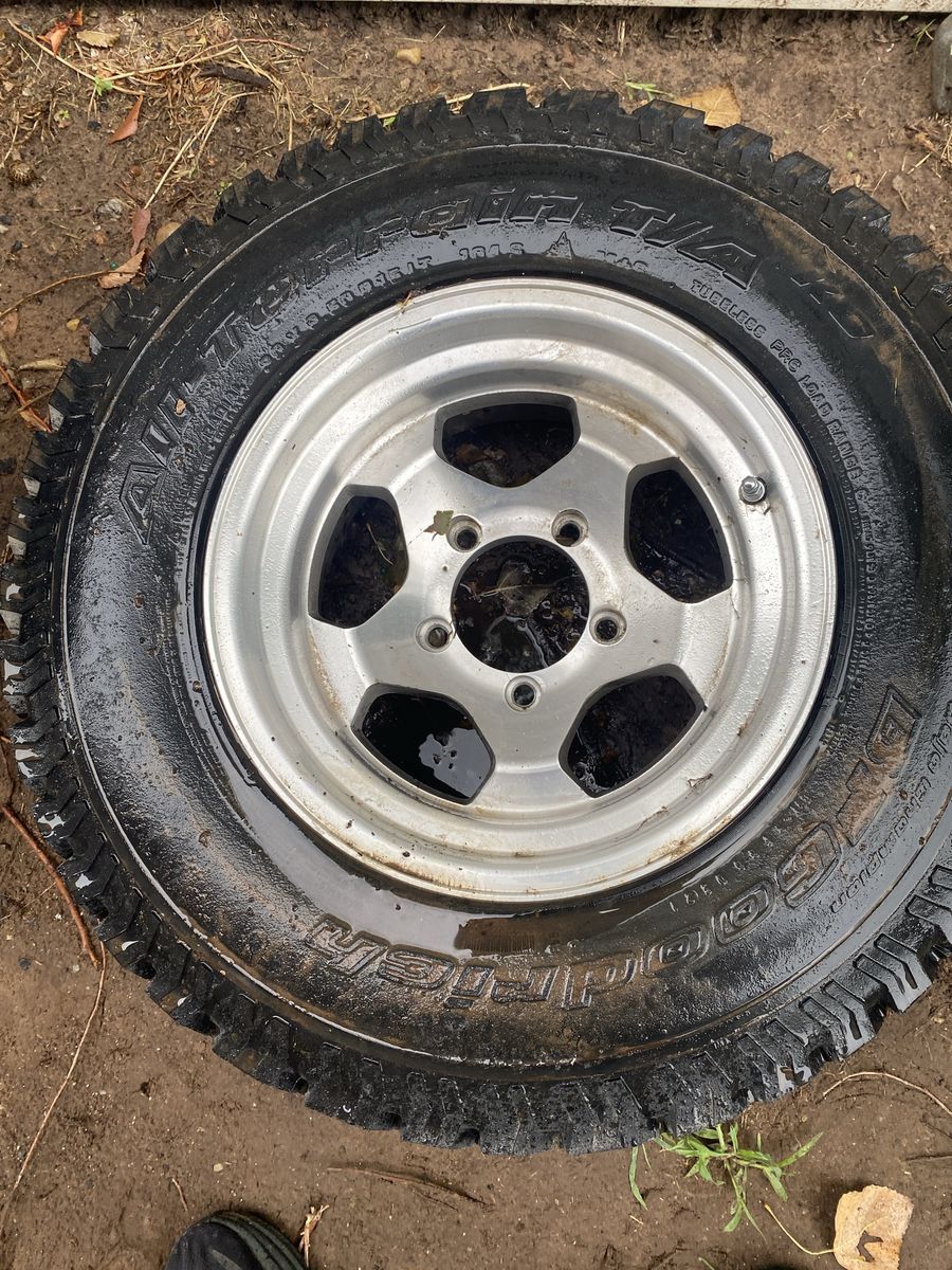 BFGoodrich All-Terrain T/A Tire on Silver 5-Hole Alloy Wheel