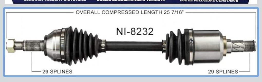 CV Axle, New