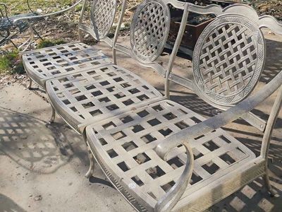 Mallin Cast Aluminum Patio Bench – 86” Premium Out