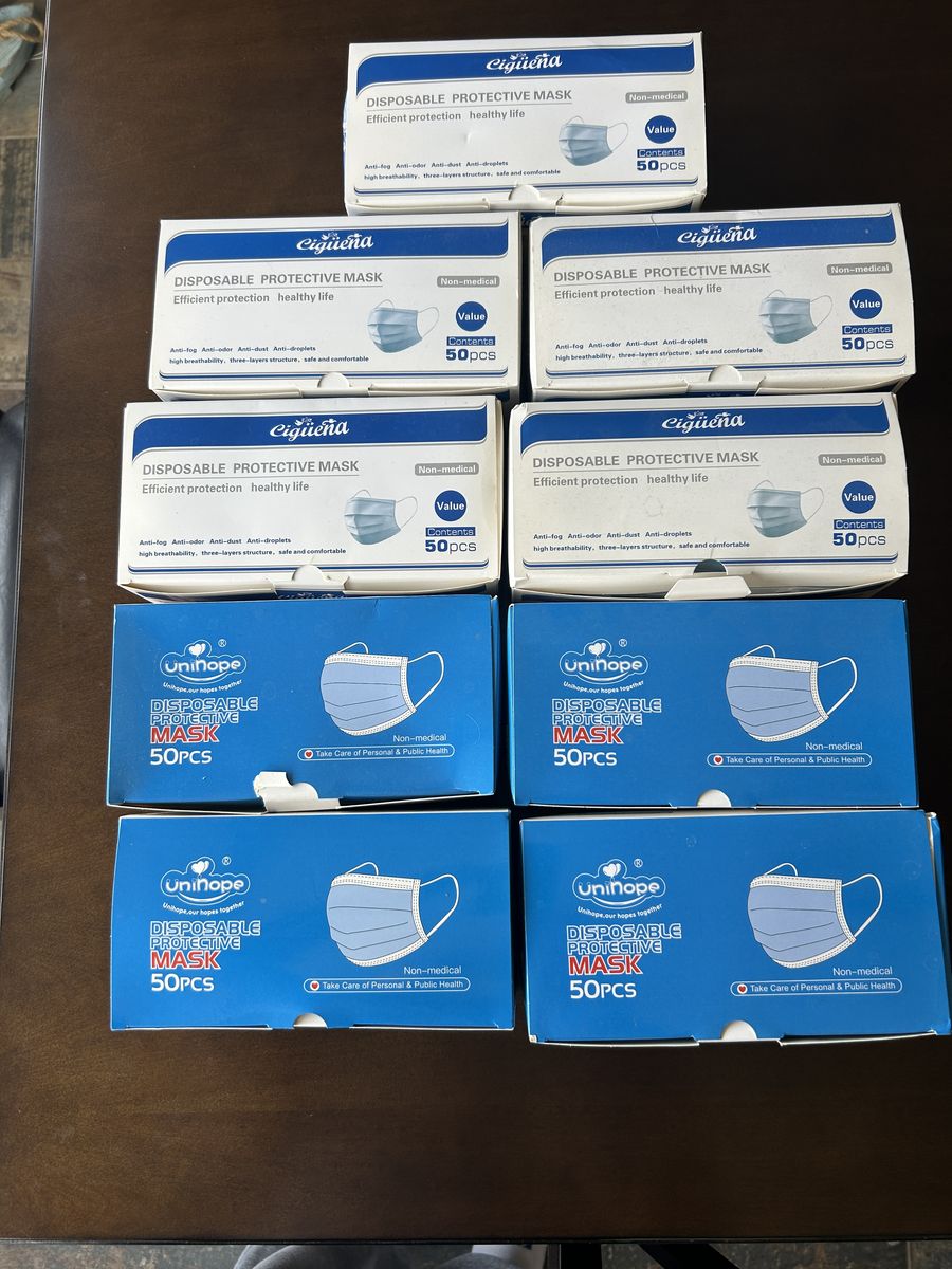 Lot: 9 boxes NEW Disposable protective mask 50/box