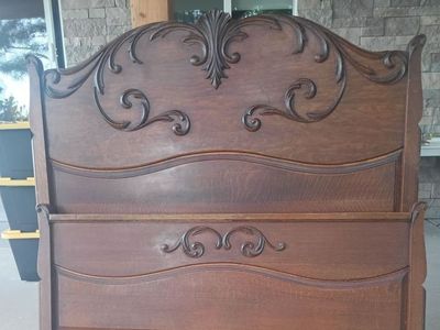 Vintage Full-Size Wood Bed headboard and footboard– $150 / obo