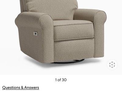 Pottery Barn Glider Recliner PLUS gliding Otroman
