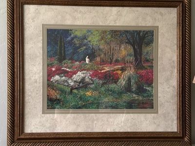 Beautiful Framed Floral Garden Print Wall Art Decor