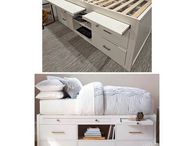 Pottery Barn Teen DUPE Cleary Twin Captains Bed