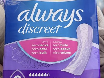 Always Discreet Extra Heavy Long Pads, Size 6, 40-Count for Bladder Leaks - New