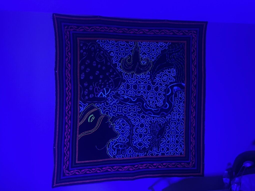 55 X 60 Peruvian Ahayusca Tapestry Hand Made Art