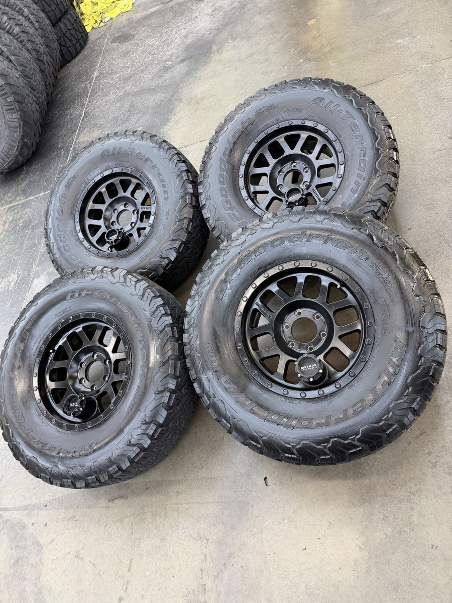 17x9 method 312 wheels/ 37x12.50r17 BFGoodrich ko2 KO2
