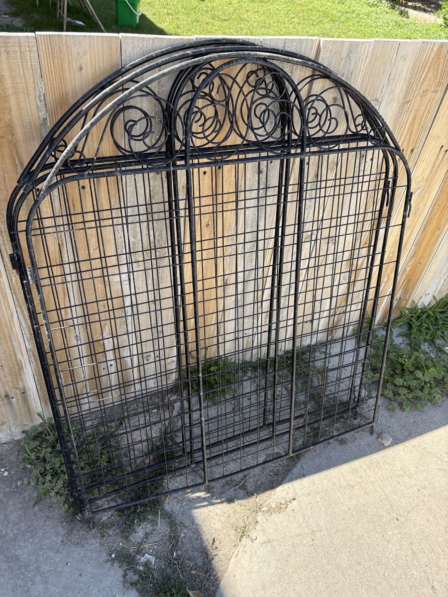 Vigoro Rockdale 43.8 in. Black Steel Fence Panel total of 8 fences