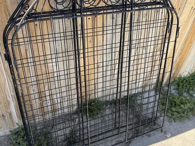Vigoro Rockdale 43.8 in. Black Steel Fence Panel total of 8 fences