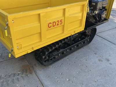CD25 Yellow Mini Crawler Dumper with 420cc Engine, Hydraulic Lift & Tracks, 1100 lb Capacity