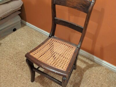 antique farmhouse cane chair