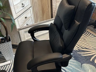 Ergonomic Executive Office Desk Chair with Lumbar Support and Headrest