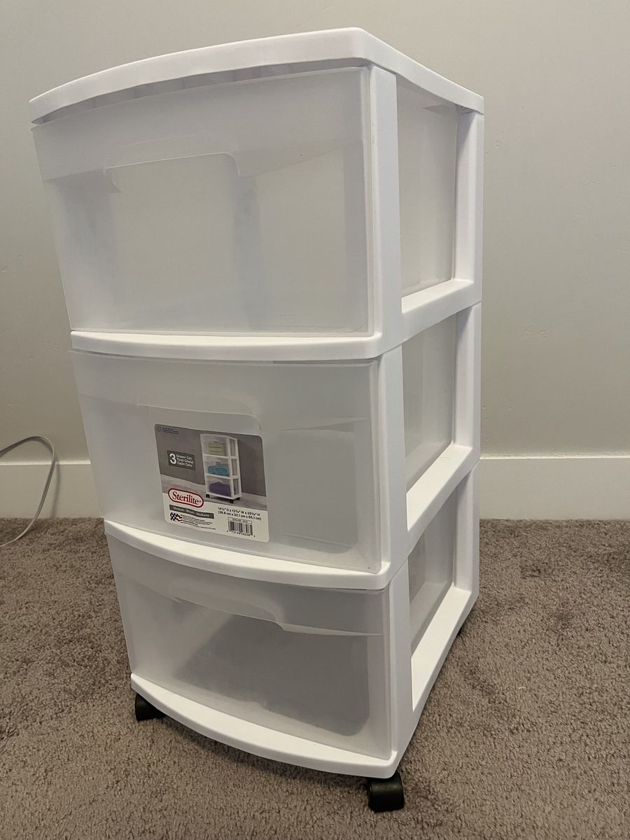 Sterilite Medium 3 Drawer Cart - No smoke/No Pet Home