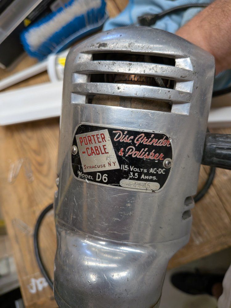 Vintage Porter-Cable Model D6 Disc Grinder & Polisher