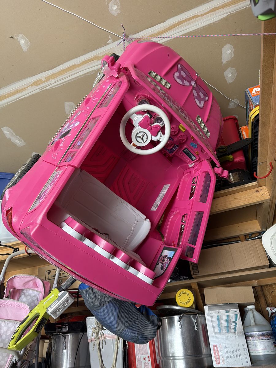 Girls Rideon Electric Pink Car