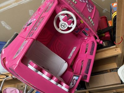 Girls Rideon Electric Pink Car