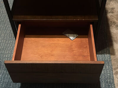 Stained wood nightstand