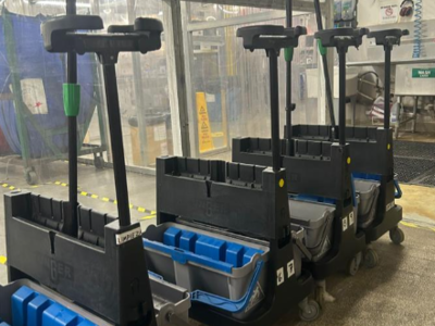 Cleaning set - Flat mop with bucket