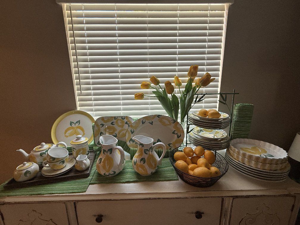 Village Pottery Herend Hungary Lemon Dishes