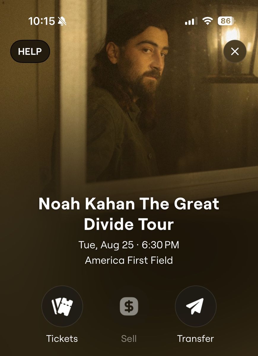 1 Floor Seat to Noah Kahan The Great Floor C Row 5