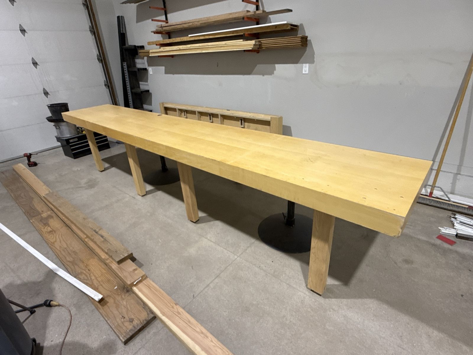 Extra Long Custom Wooden Workbench Or Table