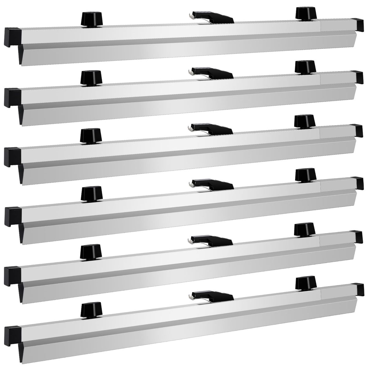 New Blueprint Hanging Clamps 6p 24inch Holder Aluminum Print Rack Adjustable with Black Wing Knobs