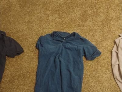 Comfortable Blue Short Sleeve Polo Shirt - Men's Medium