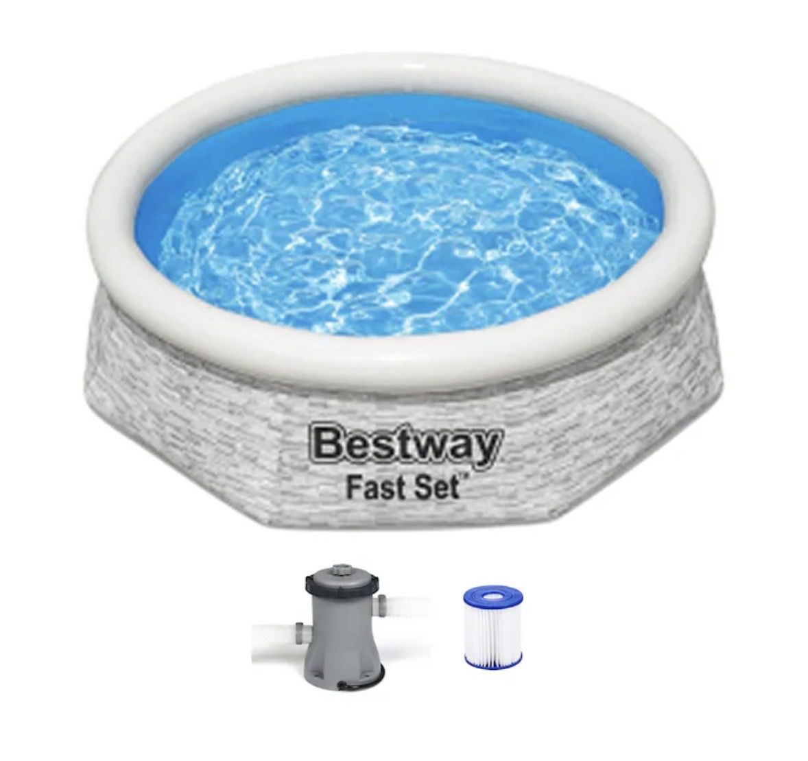8' round inflatable pool-Bestway Fast Set