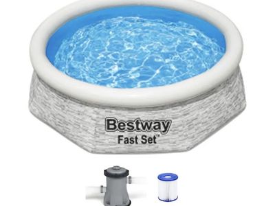 8' round inflatable pool-Bestway Fast Set