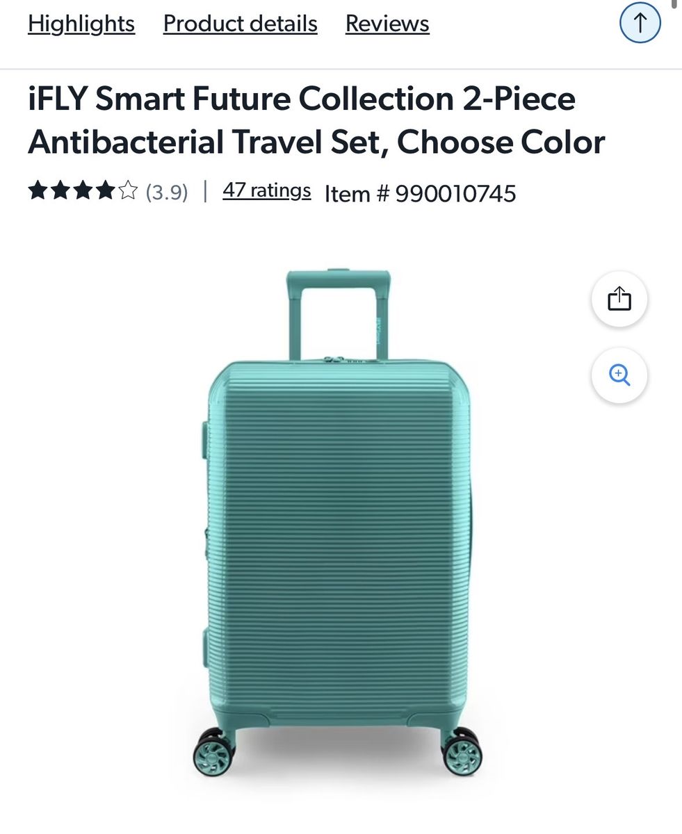 iFly Smart 2-piece Luggage Set