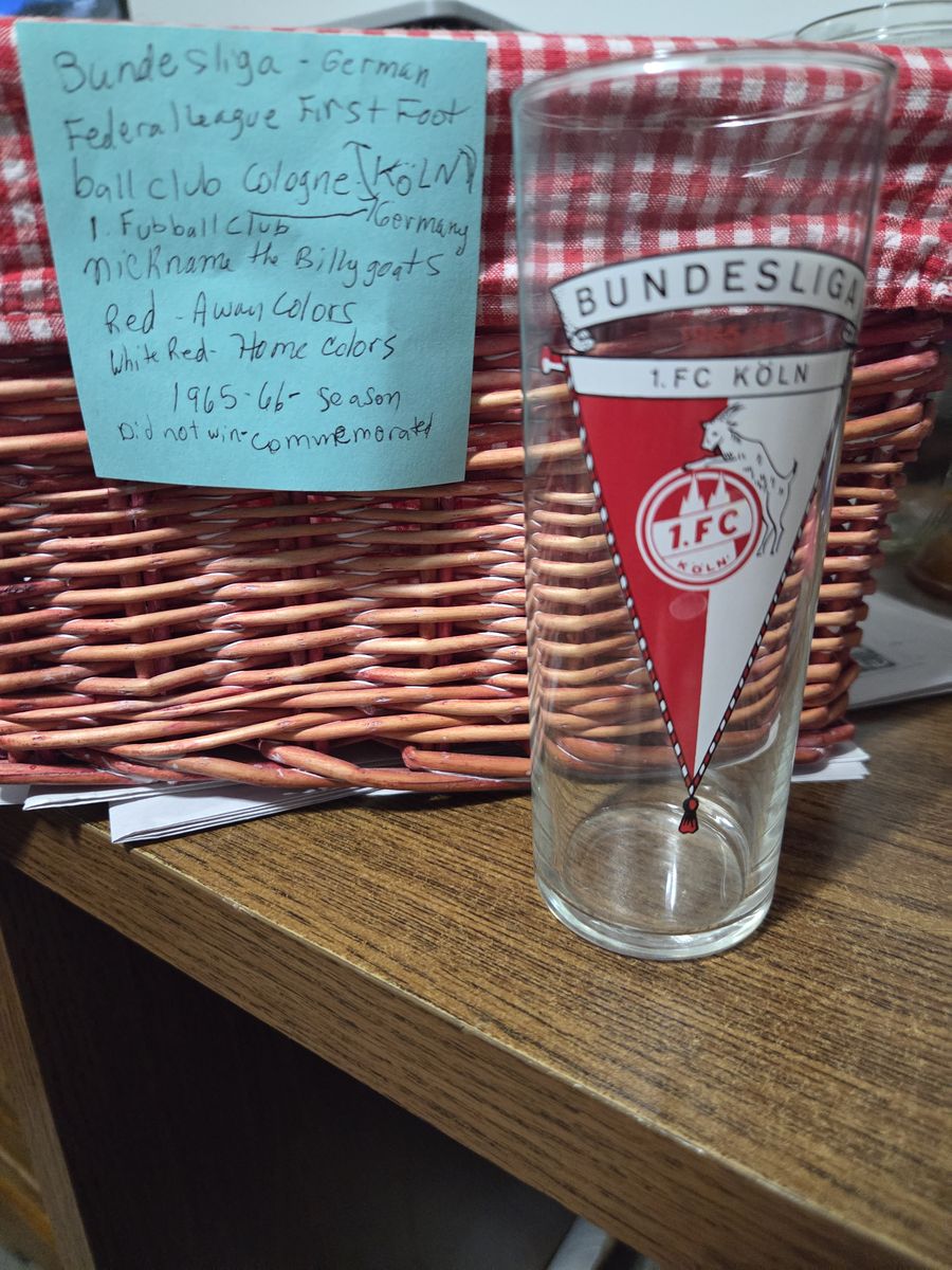 Vintage German Football glass