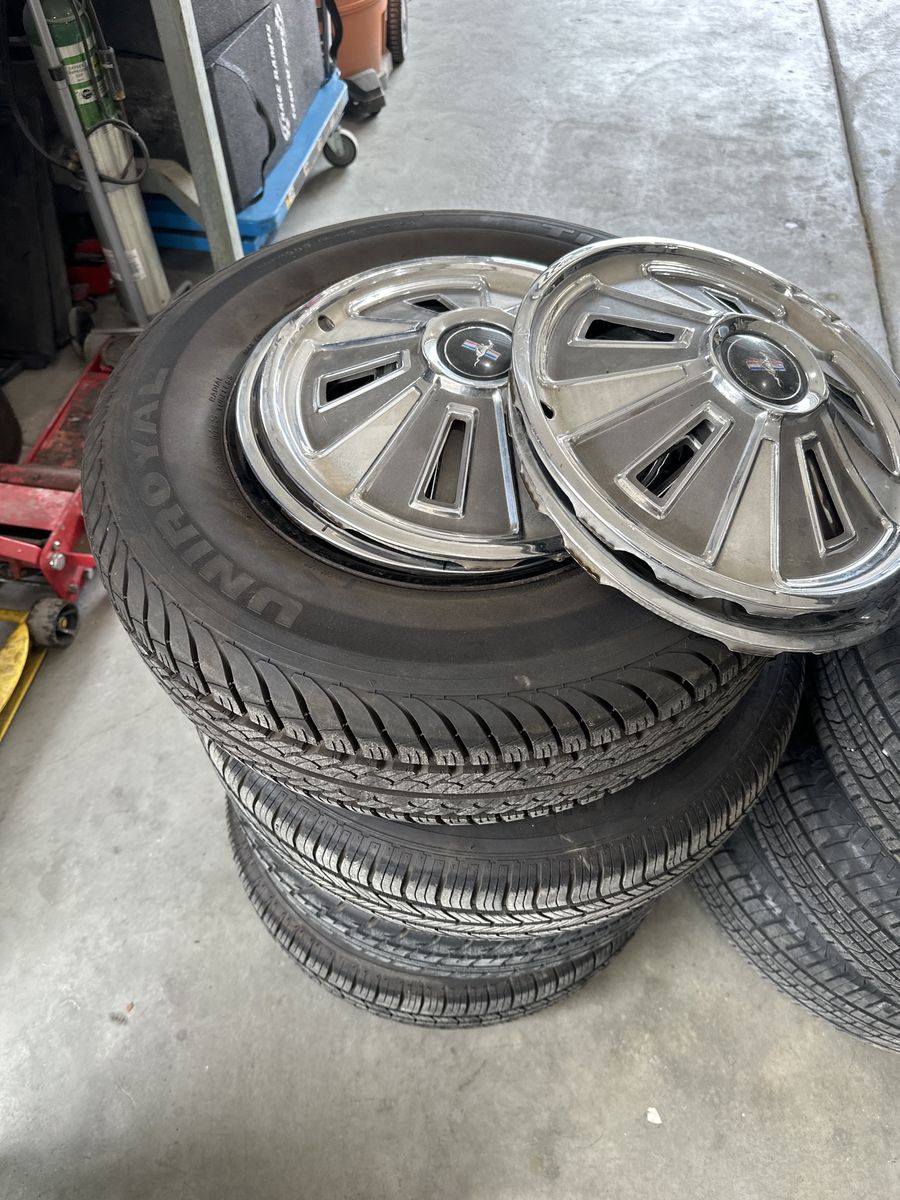 66 Mustang 14 inch steel wheels