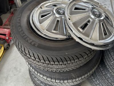 66 Mustang 14 inch steel wheels