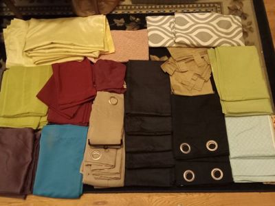 A Bunch of Window Curtains Plain & Decorative