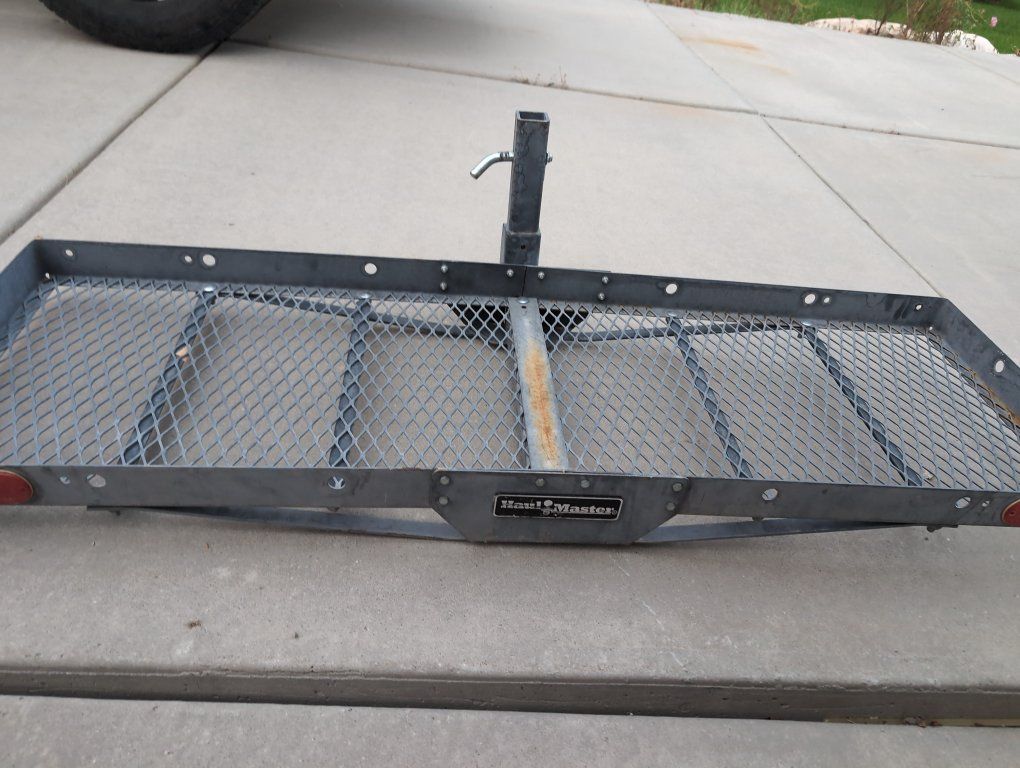 Haul-Master Hitch Mount Cargo Carrier Steel Basket Trailer Hitch
