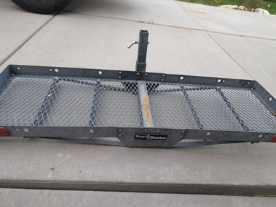 Haul-Master Hitch Mount Cargo Carrier Steel Basket Trailer Hitch