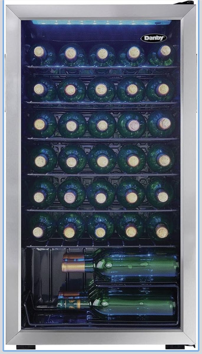 Danby Mini FrIdge Glass Front Wine Cooler