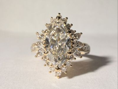 Marquee Cut Lab Grown Diamond Ring