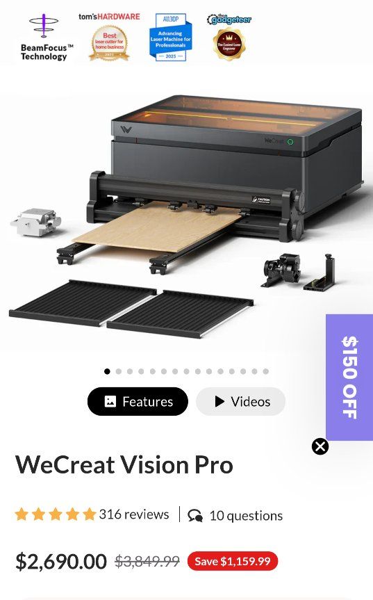 Wecreat Vision Pro - New - Factory Sealed