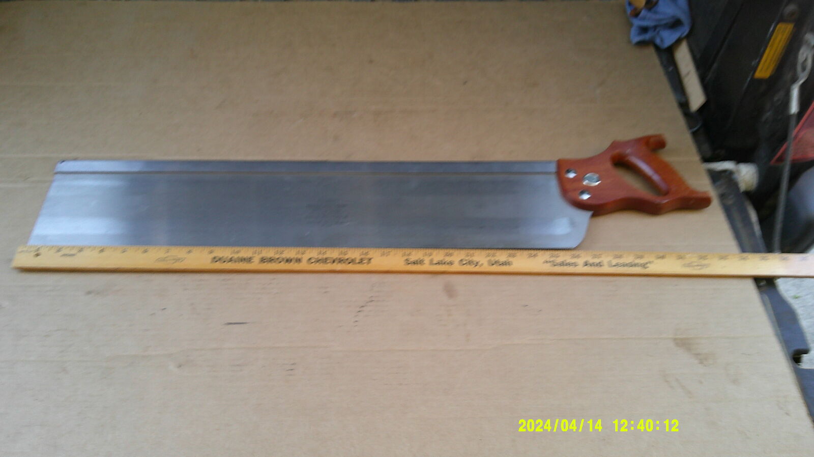 Mitre Box Saw  Stanley U S A 28" BY 5" Near Mint Condition $55