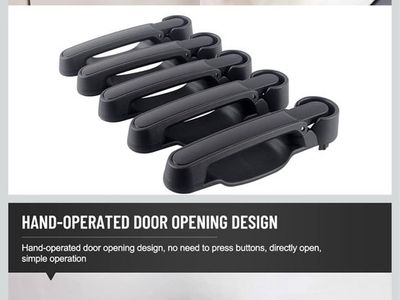5-Piece Black Exterior Door & Tailgate Handle Set for 2007-2018 Jeep Wrangler JK/JKU