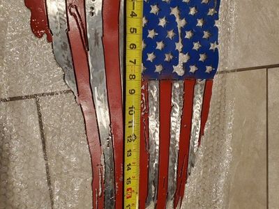 metal American flag 4th of July decoration